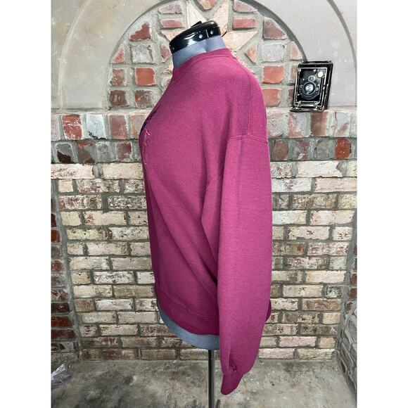 sweatshirt anytime hot stuff pizza maroon blue embroidered 1990s - Picture 4 of 9